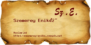 Szemerey Enikő névjegykártya